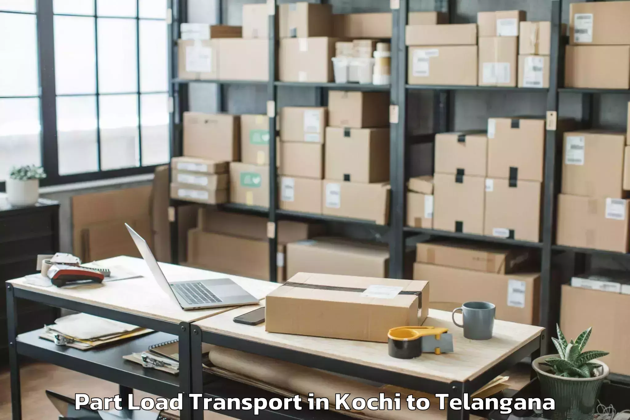 Top Kochi to Kodad Part Load Transport Available